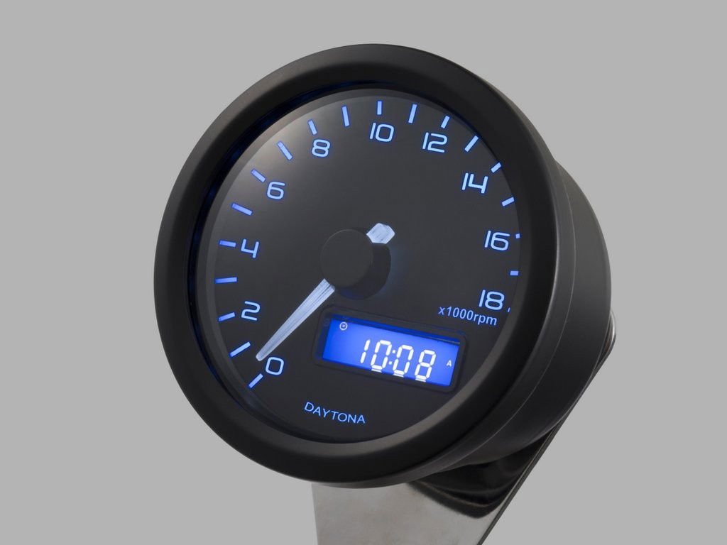 Contagiri analogico elettronico DARK VELONA diam.60 18000RPM, con staffa, nero, E - MARKED - ENDURRAD