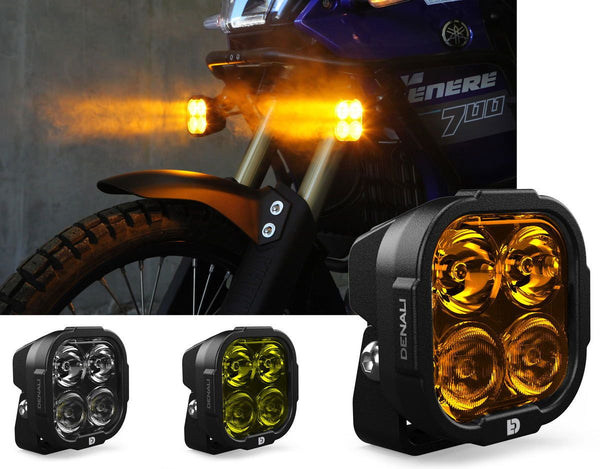 Coppia faretti LED moto omologati ECE 6.800 lumen 333 m DL4