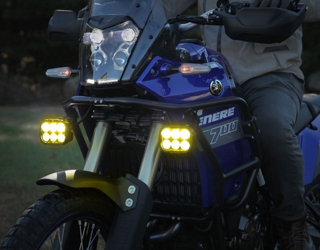 Coppia di faretti DENALI DL6, vista laterale a profilo basso