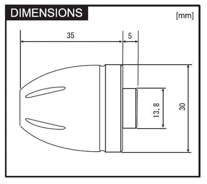 Coppia stabilizzatori manubrio CNC "BULLET" | 9837A - 38583 - ENDURRAD