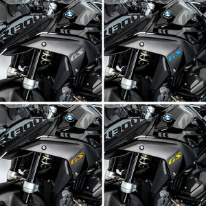 Cover Radiatore in Carbonio per BMW R 1300 GS | 180 g la coppia, adesivi logo GS in 4 colori
