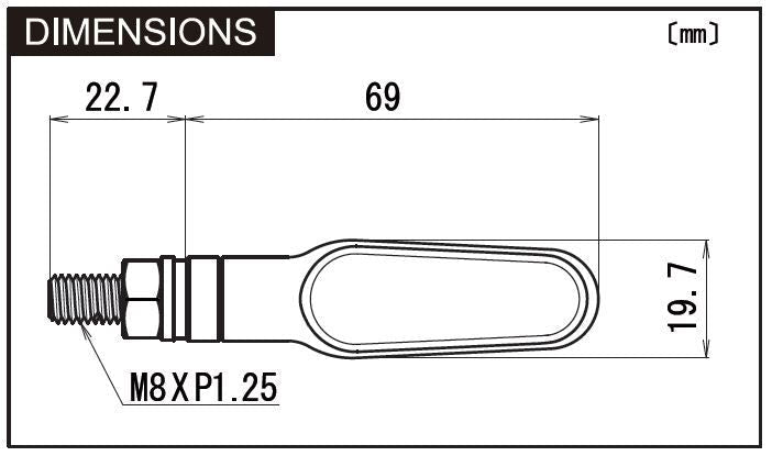 Cp.indicatori direzione alluminio LED "D - LIGHT | 8668A - 31751 - ENDURRAD