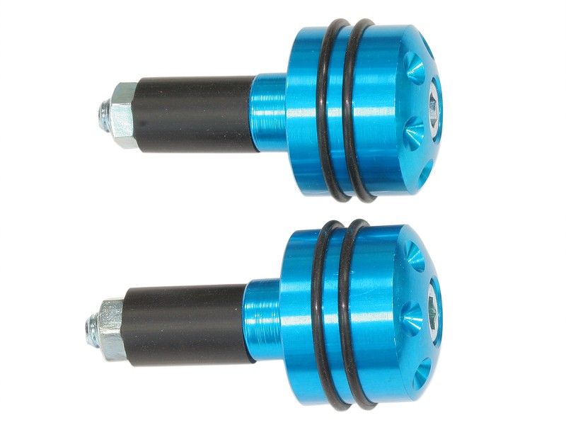 COPPIA STABILIZZATORI MANUBRIO TRAFORATO ALLUMINIO CON O-RINGS 17 mm.