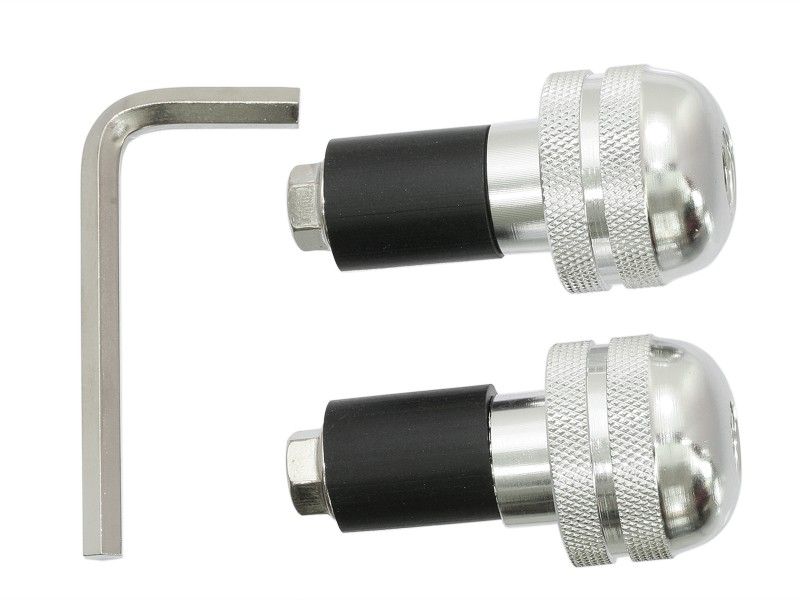 Terminali manubrio zigrinati alluminio 17mm (coppia)