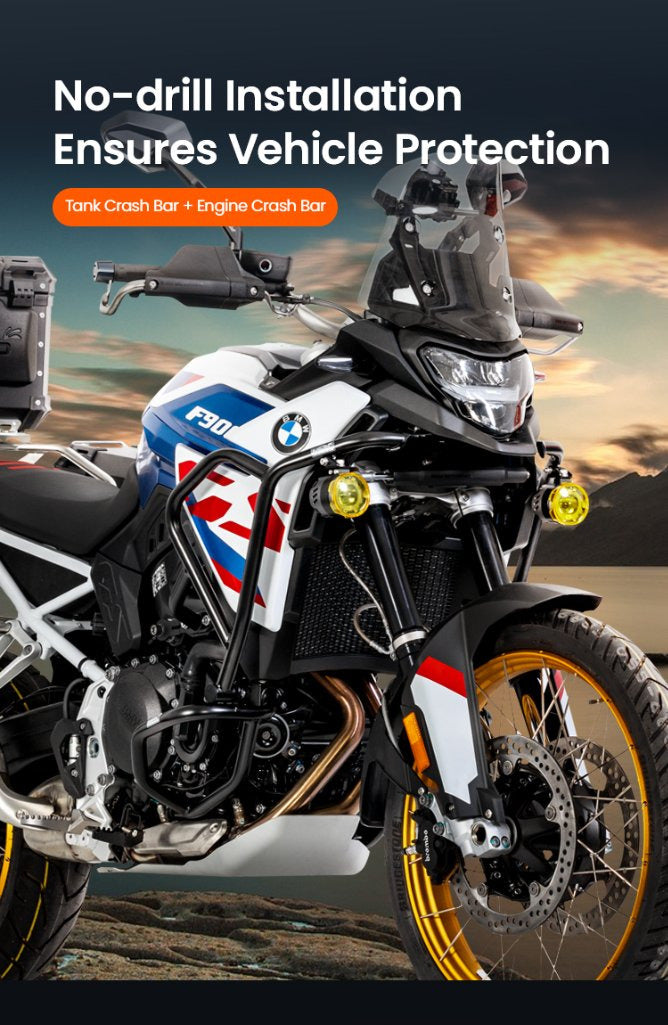 Install the bars without drilling into the F900GS frame