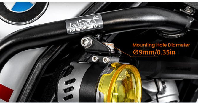 Measure the hole before ordering the spotlights: it is 9 mm.