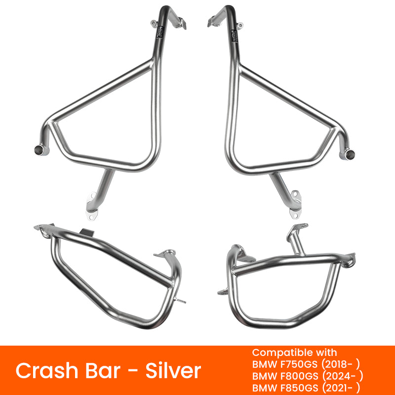 Crash bar LOBOO CHG033SXSL argento per BMW F750GS, F800GS e F850GS: barre superiori e inferiori