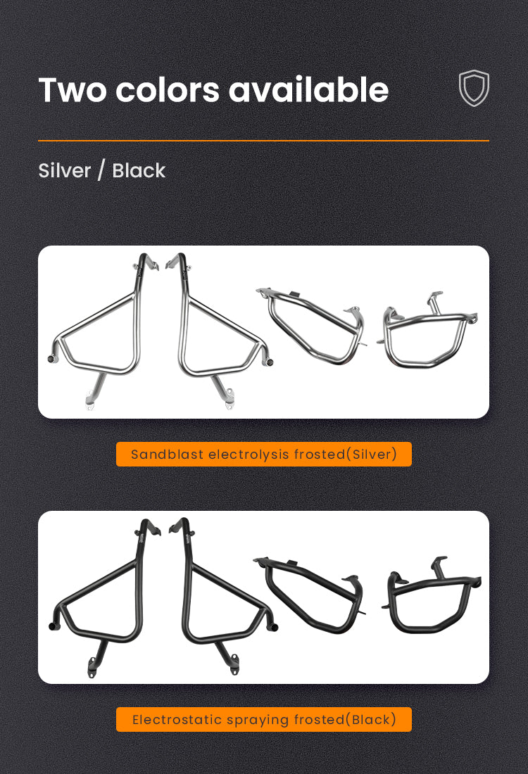 Choose the finish: visible silver or matte black