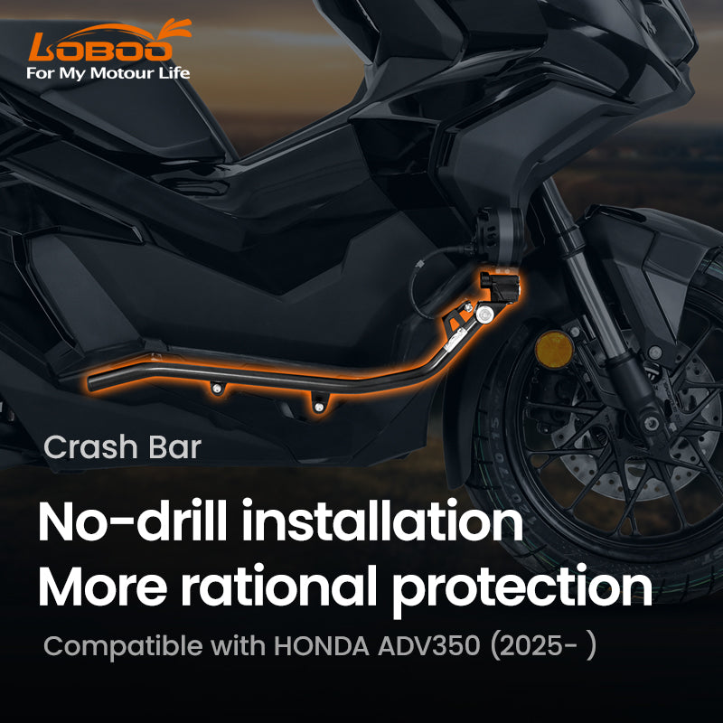 Install the crash bar without drilling into the ADV 350