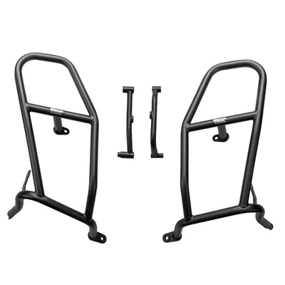Kit crash bar LOBOO CHG901 nero: barra destra, barra sinistra e due staffe di collegamento