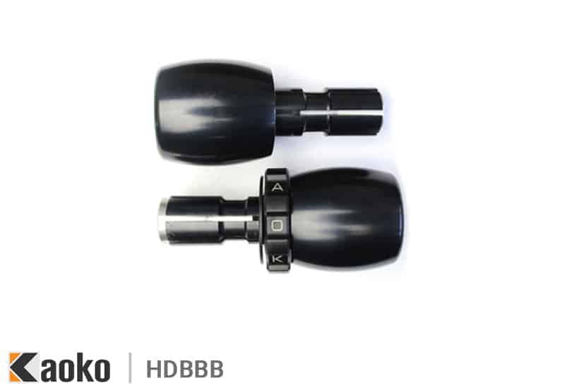 Kit cruise control Kaoko HDBBB per Harley-Davidson, Big Barrel nero, manubrio originale