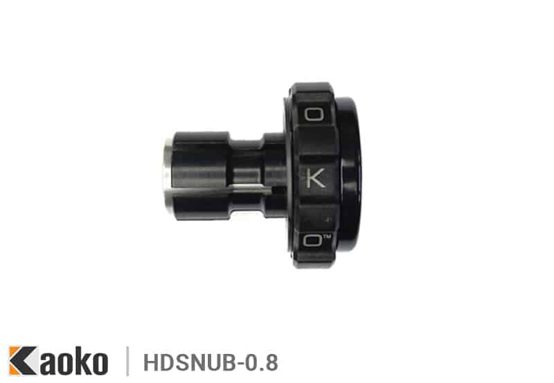 Kit cruise control Kaoko HDSNUB-0.8 per Harley-Davidson, Snubbie nero, manubrio aftermarket 21 mm