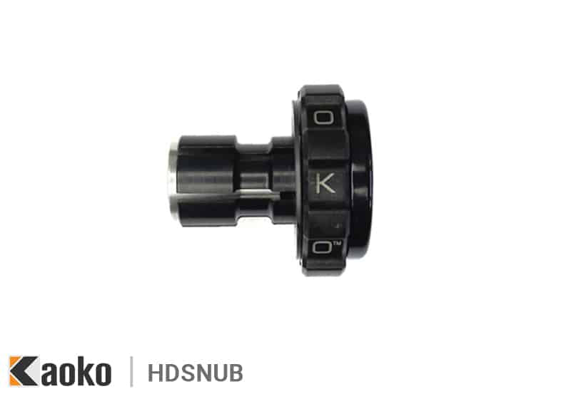 Kit cruise control Kaoko HDSNUB per Harley-Davidson, Snubbie nero, manubrio originale