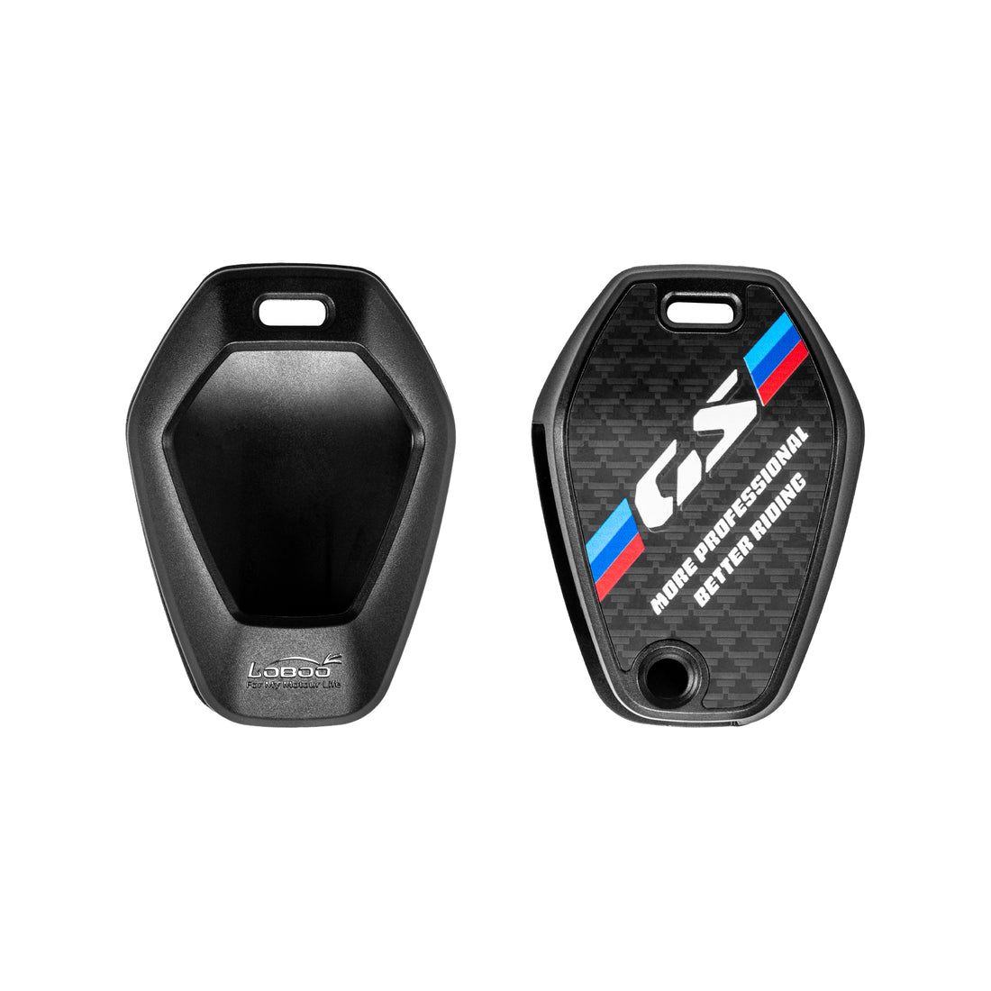Custodia chiave LOBOO XHK131 vuota, fronte nero e retro con grafica GS