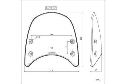 Daytona Cupolino Meter Visor in Alluminio Nero - Design Elegante e Protezione per la Moto - ENDURRAD
