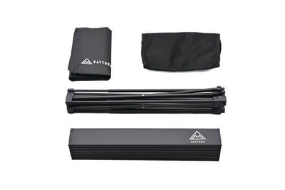 Daytona Tavolo da Campeggio Pieghevole Nero 40x34x36 cm - Compatto e Resistente - Forbikes