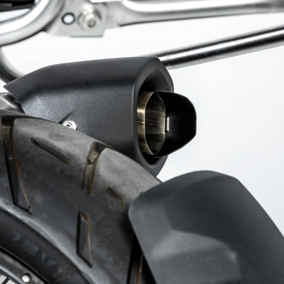Deflettore sul silenziatore originale della BMW R 1300 GS, vista laterale
