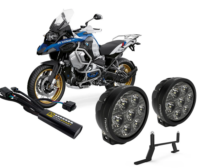 Kit faretti D7 e centralina CANsmart DENALI montati sulla BMW R 1250 GS Adventure