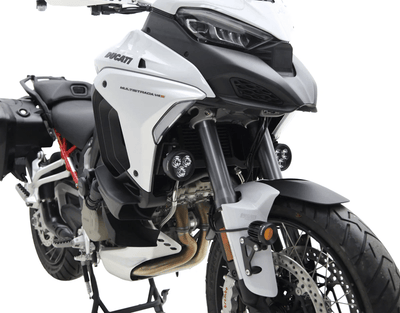 Supporti faretti anteriori superiori DENALI montati sulla Ducati Multistrada V4 – vista 2