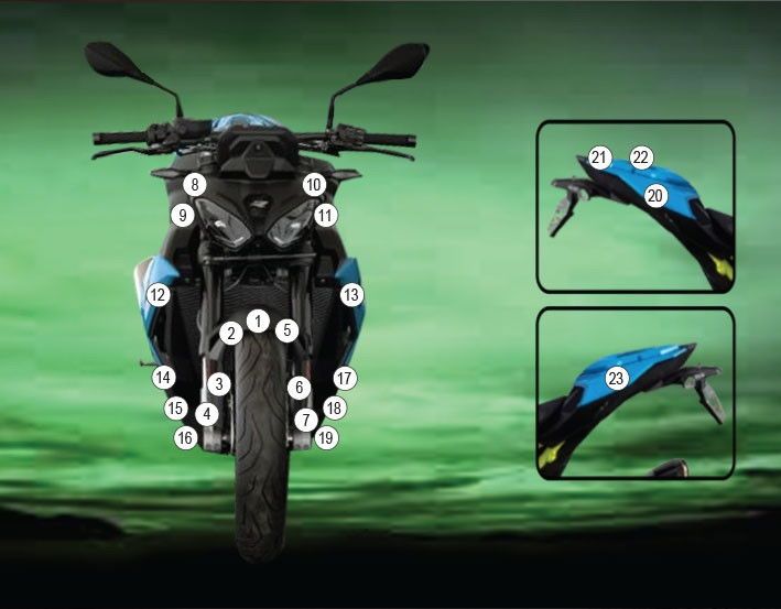 Eazi - Grip Pellicola Protettiva Carene per BMW S 1000 R 2025 - ENDURRAD