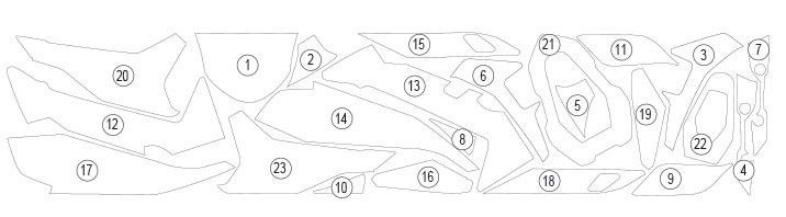 Eazi - Grip Pellicola Protettiva Carene per BMW S 1000 R 2025 - ENDURRAD