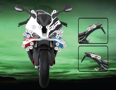 Eazi - Grip Pellicola Protettiva Carene per BMW S 1000 RR 2025 - ENDURRAD