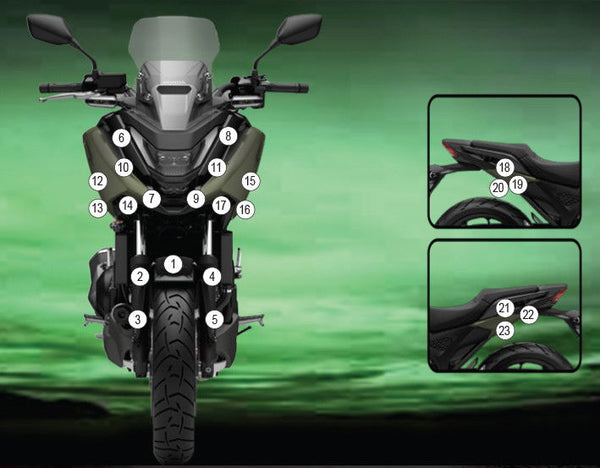 Pellicola protettiva carrozzeria Honda NC750X 2025-2026