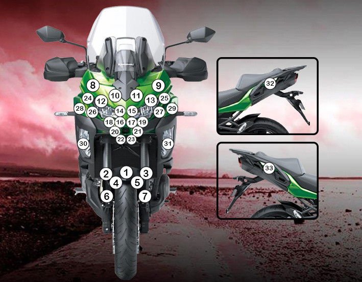 EAZI GRIP Pellicola protettiva Kawas | EZ - GUARDKAW035A - 50112 - ENDURRAD