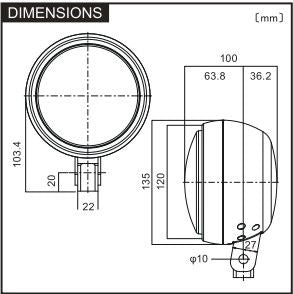Fanale anteriore a LED "CAPSULE120" - montaggi | 8863B - 29757 - ENDURRAD
