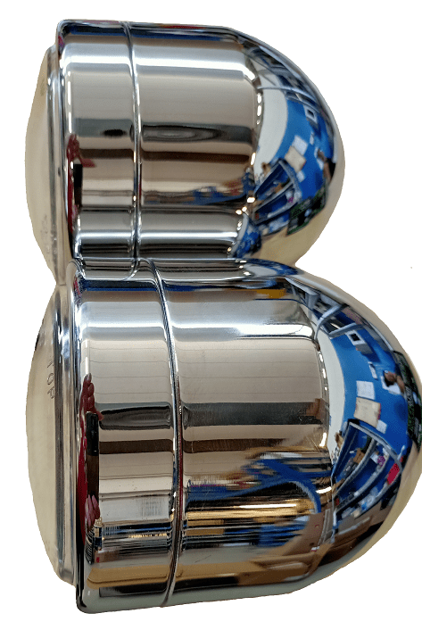 FANALE ANTERIORE DOPPIO UNIVERSALE OMOLOGATO "TWIN" CROMATO - ENDURRAD
