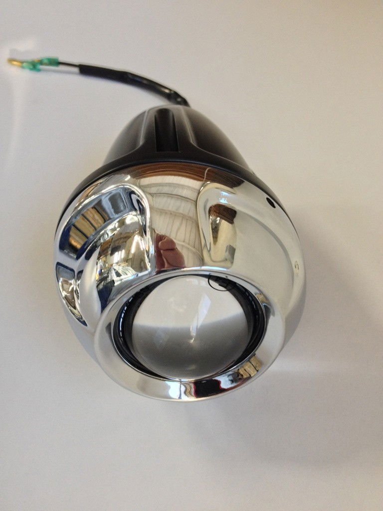 FANALE AUSILIARIO DI PROFONDITA' POLIELLISSOIDALE ALOGENO 12V55W - GHIERA CROMO - ENDURRAD