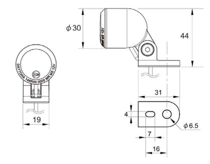 Fanale posteriore e luce freno LED "D - TAIL" | 80930 - r29783 - ENDURRAD