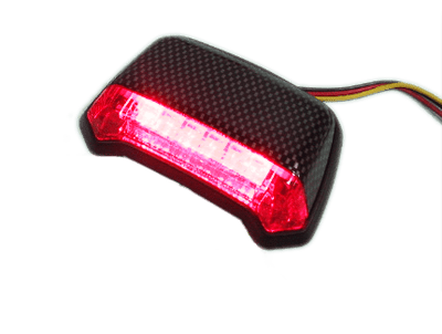 Fanalino posteriore a LED off - road/racing - Omologato - ABS Nero 85x54x20mm - ENDURRAD