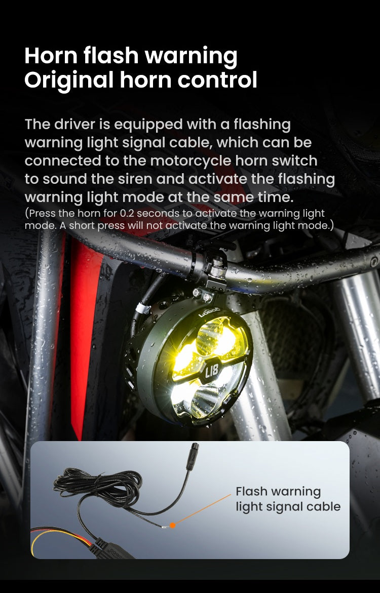 The horn also becomes a visual signal