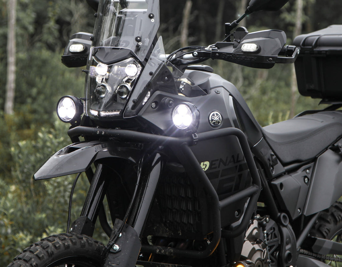 Faretto LED DENALI D3 montato sulla Yamaha Ténéré 700