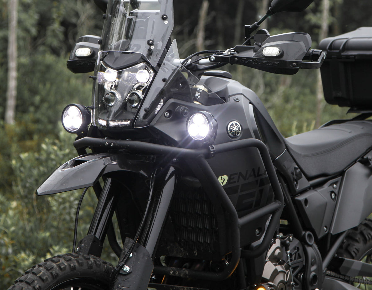 Faretto LED DENALI D3 montato sulla Yamaha Ténéré 700