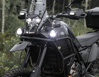 Faretto LED DENALI D3 montato sulla Yamaha Ténéré 700