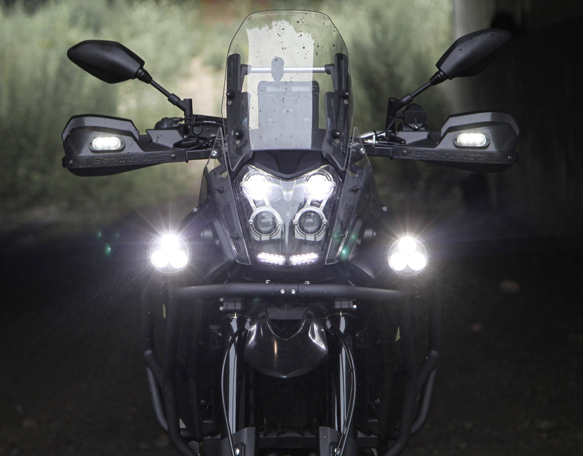 Faretti LED DENALI D3 in coppia sulla Yamaha Ténéré 700