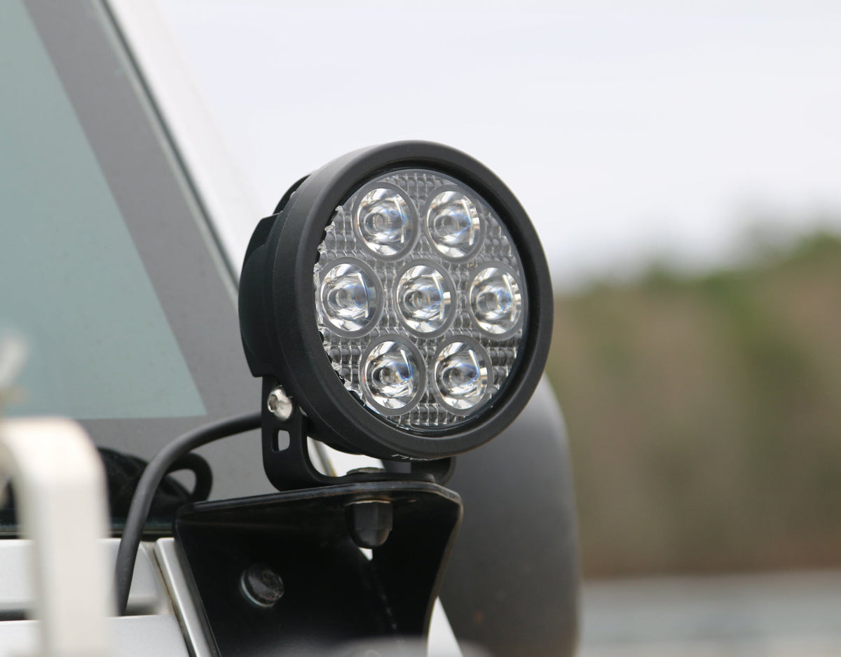Faretto LED DENALI D7, dettaglio dei sette LED Cree XPL HI