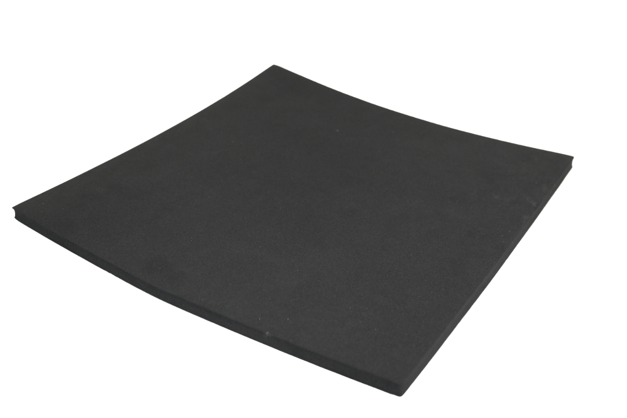 Foglio neoprene adesivo colore nero 33x33 cm spessore 10 mm