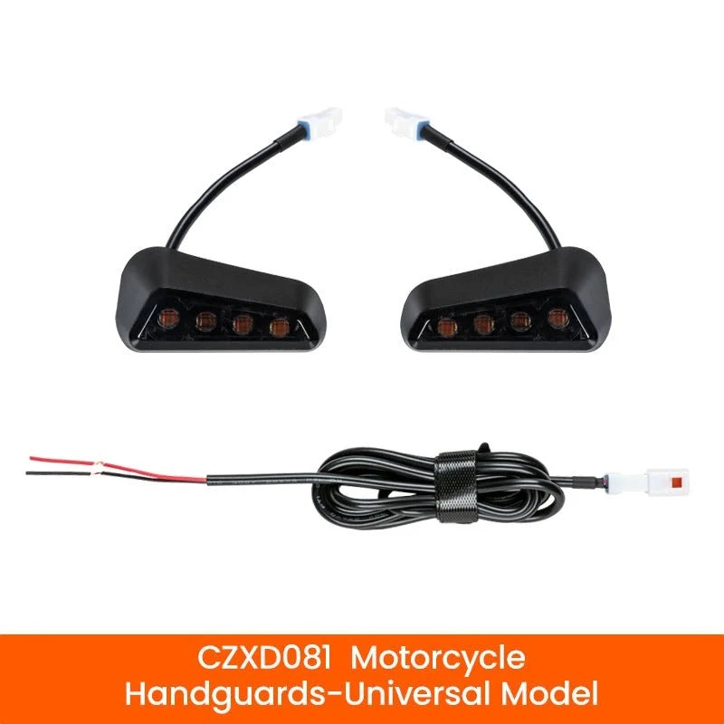 Kit LOBOO CZXD081: due moduli con quattro LED ambra ciascuno e cavo a Y a fili liberi
