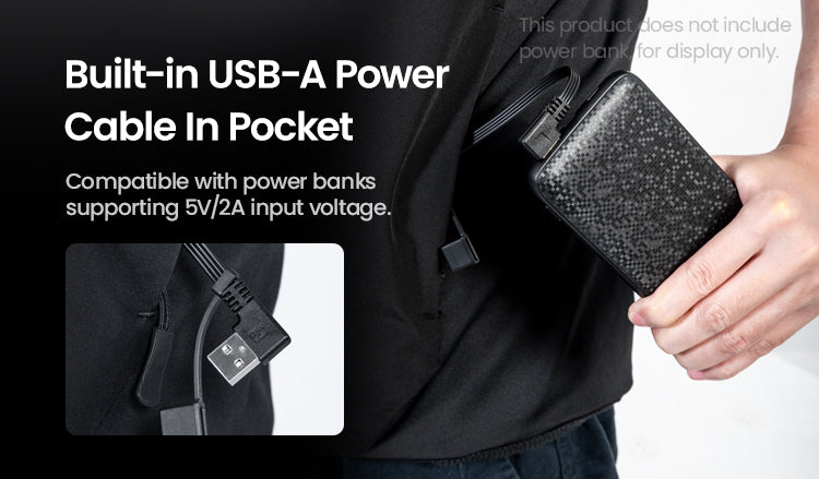 The cable is already in the pocket