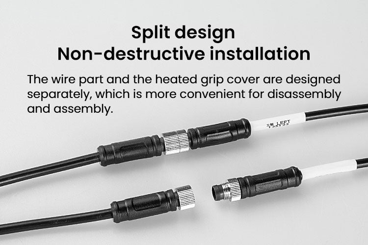 The cable detaches from the knob cover.
