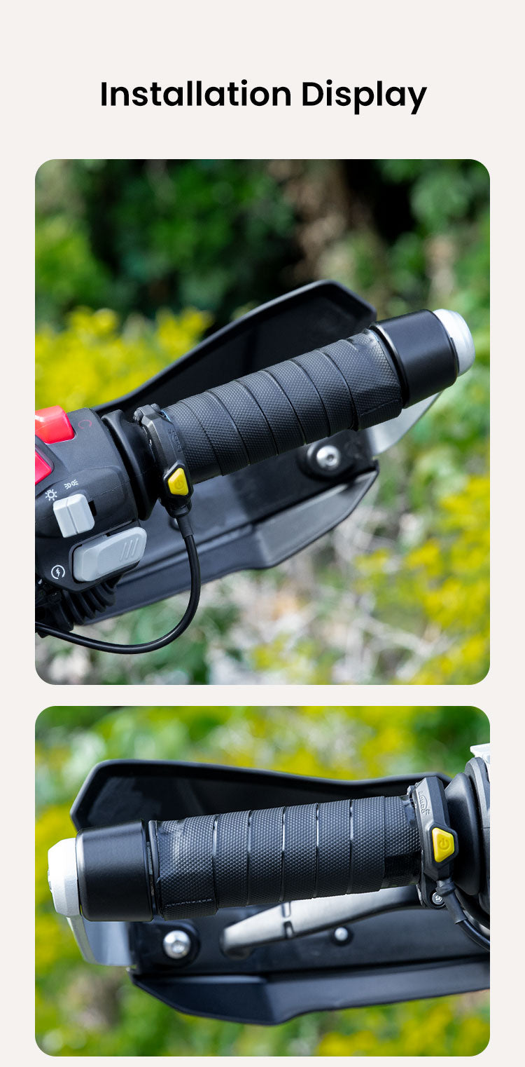 Mounted on the handlebars