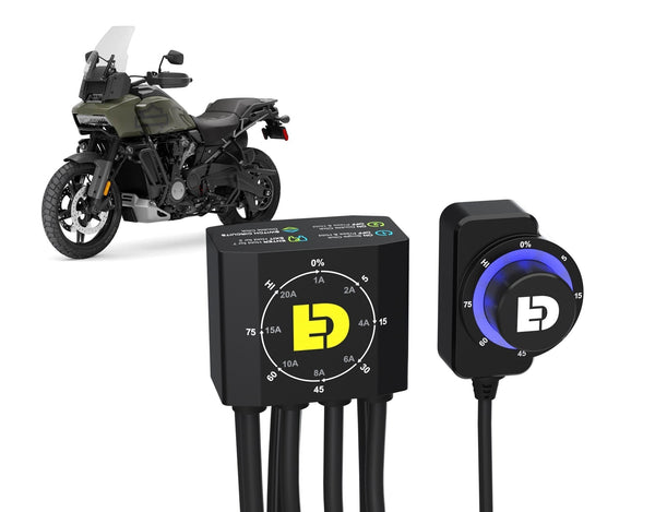 DialDim light controller with wiring harness for Harley Pan America 1250