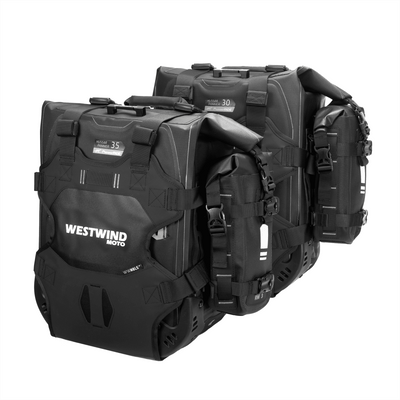 Hussar Panniers Set - Valigie Laterali Moto Semi - Rigide Impermeabili (30L/35L) - ENDURRAD