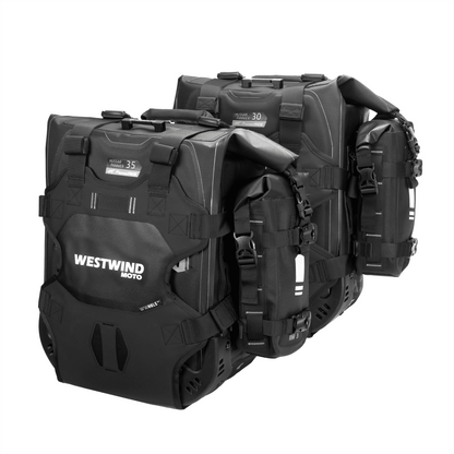 Hussar Panniers Set - Valigie Laterali Moto Semi - Rigide Impermeabili (30L/35L) - ENDURRAD