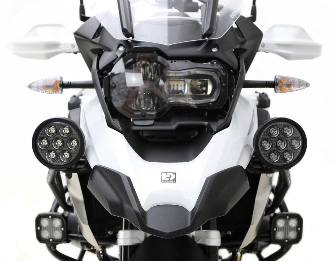 Supporto faretti DENALI per BMW R 1250 GS con faretti montati