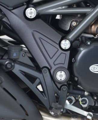 Inserto protezione telaio, SX & DX (set da 6) DUCATI Diavel & Diavel strada (colore alluminio) - ENDURRAD