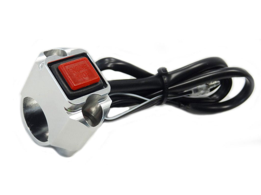 INTERRUTTORE SPEGNIMENTO YAMAHA IN ALLUMINIO CNC - COLORE SILVER